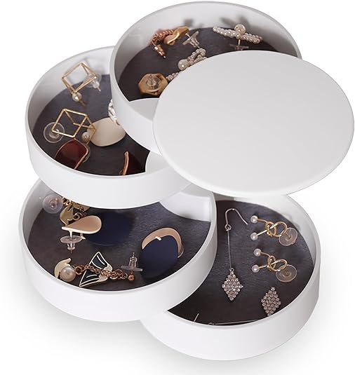 5-Layer Jewelry Organizer - Compact Rotating Storage Box