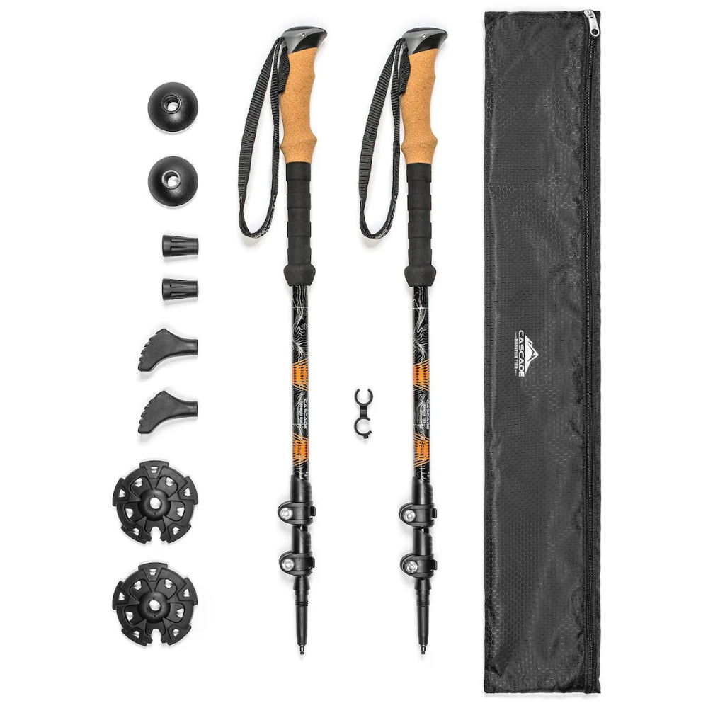 Aluminum Quick Lock Trekking Poles - Adjustable from 26” to 54