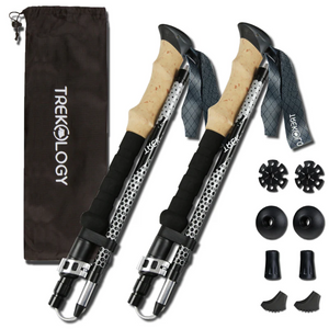 TREK-Z 2.0 Foldable Trekking Poles with EVA-Foam Handle (2pc/set) - Lightweight, Adjustable, and Durable